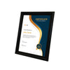 8.5x11 Black plastic Bullnose Certificate Frame